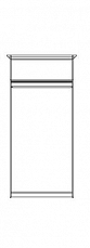 Шкаф Купава 2 дверный с зеркалом ГМ 8423-01 P-43