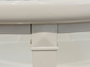 Стол приставной Модена со стеклом FB.ST.MD.16 бежевый лак глянец