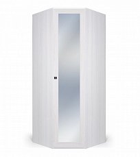 Шкаф Парма Нео 1 дверный с зеркалом угловой ясень анкор светлый