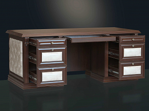 Благо стол письменный двухтумбовый с ящиками 5.17 орех