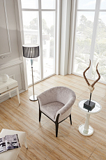Стол приставной Флоренция со стеклом FB.ST.FL.164 лак глянец