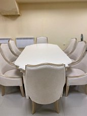 Столовая Софа PMT02/PMC02 комплект: стол обеденный 250х100 + 8 стульев