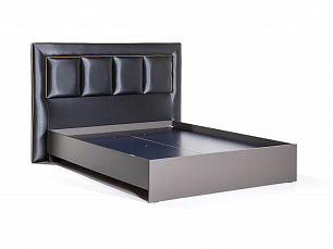 Кровать Карлино 180х200 с мягким изголовьем глянец