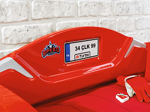 Кровать машина Битурбо, красный 90х195