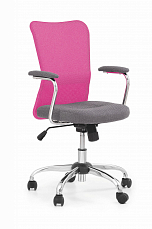 Кресло рабочее детское Халмар Анди серый/розовый