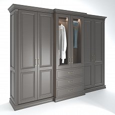 Шкаф Римар Готика 6 дверный комбинированный МДФ