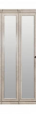 Спальня Афина комплект: кровать 160х200 + 2 тумбы прикроватные + комод + зеркало ППУ + шкаф 2 дверный с зеркалом крем корень