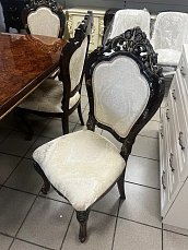 Столовая Джоконда корень дуба глянец комплект: стол обеденный 180/230х100 + 6 стульев, выставочный обазец
