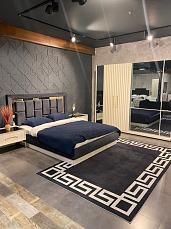 Спальня Марион комплект: кровать 180х200 + 2 тумбы прикроватные + стол туалетный с зеркалом + шкаф 6 дверный с зеркалом
