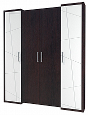 Шкаф Барселона 4 дверный с зеркалом МН-115-04-220 лак глянец