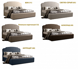 Кровать Римини 160х200 с подъемным механизмом РМКР-1[3] светло-серый