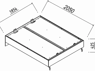 Кровать Ларисса 180х200 с мягким изголовьем с подсветкой и подъемным механизмом