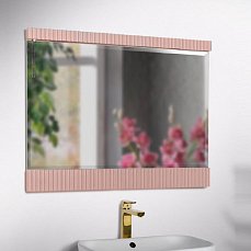 Зеркало для ванной Аванти 80 розовый