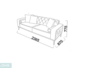 Мягкая мебель Лоретто 3+2+1 (вертикальный рисунок)