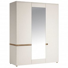Шкаф Линате 3 дверный с зеркалом 3D/TYP 22A глянец