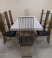 Столовая Тулон комплект: стол обеденный 200х100 + 8 стульев