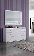 Спальня комплект Лайф 589 IDC: кровать 150х195+2 тумбы прикроватные+комод+зеркало+шкаф купе