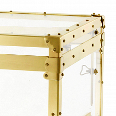 Стол приставной со стеклом - сундук Экспозед с подставкой