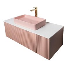 Тумба для ванной Аванти 100 розовый