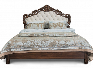 Кровать Патрисия 160х200 с мягким изголовьем караваджо глянец