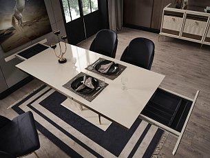 Столовая Брандон комплект: буфет с зеркалом + стол обеденный + 6 стульев
