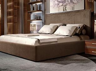Кровать Диора 160х200 с подъемным механизмом ДКР-2[3] пепельно-коричневый