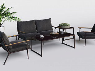 Калма мягкая мебель: диван 2 местный + кресло + кофейный столик + журнальный стол