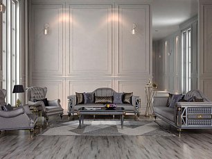 Мягкая мебель Милано 3+1+1 серый