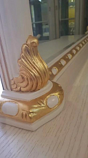 Изабелла (Карпентер 208) буфет с зеркалом белый с золотом
