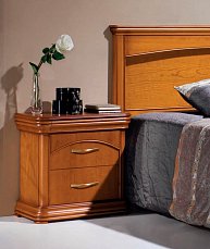 Спальня Люкс IDC 295 комплект: кровать 150х195 + 2 тумбы прикроватные + комод с зеркалом