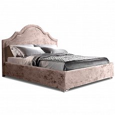 Кровать Квин 160х200 с мягким изголовьем и подъемным механизмом КВКР-1[3] розовая дымка