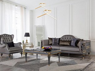 Мягкая мебель Милано 3+1+1 серый