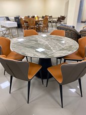Столовая Софа Y621/M6601 комплект: стол обеденный 135х135 + 6 стульев