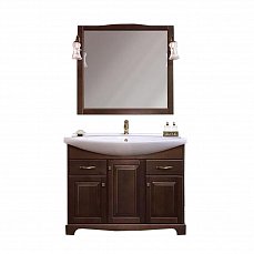 Комплект для ванной комнаты Габриэлла 105:тумба+умывальник+зеркало светлый орех