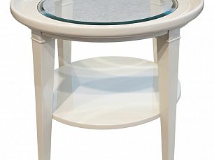 Стол приставной Модена со стеклом FB.ST.MD.16 бежевый лак глянец