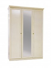 Шкаф Нинель 3 дверный с зеркалом ММ-167-01/03 белая эмаль