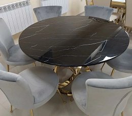 Столовая Дижон комплект: стол обеденный 150х150 + 6 стульев