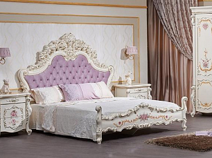 Кровать Венеция Классик АРД 160х200 крем глянец
