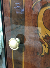 Шкаф Аделаида АРД 4 дверный с зеркалом орех глянец