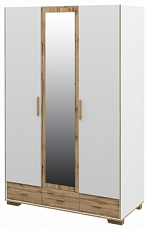 Шкаф Сканди 3 дверный с зеркалом МН-036-33