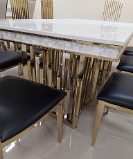 Столовая Тулон комплект: стол обеденный 200х100 + 8 стульев