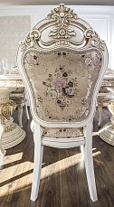 Столовая Алсу комплект: стол обеденный 240/300х105 + 6 стульев белый глянец, выставочный образец