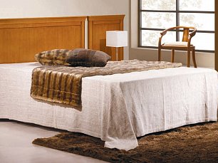 Спальня Люкс IDC 270 комплект: кровать 150х195 + 2 тумбы прикроватные + комод с зеркалом