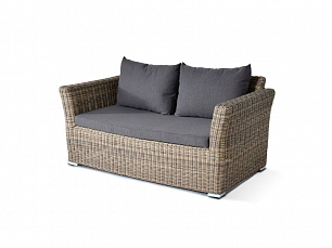 Капучино Дабл комплект: 3 местный диван + 2 местный диван+ 2 кресла + журнальный стол соломенный иск. ротанг